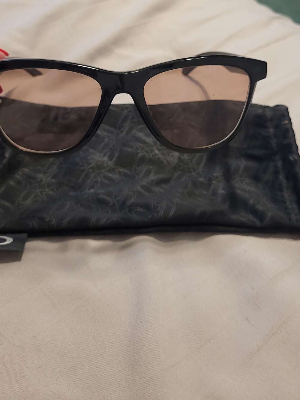 Oakley Black Frame Sunglasses with Light Brown Lenses - Women Accessories